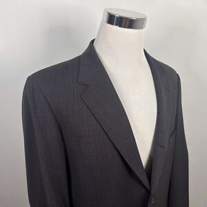 Brooks Brothers 44L Vintage Sport Coat Brown Red Striped Wool Three Button